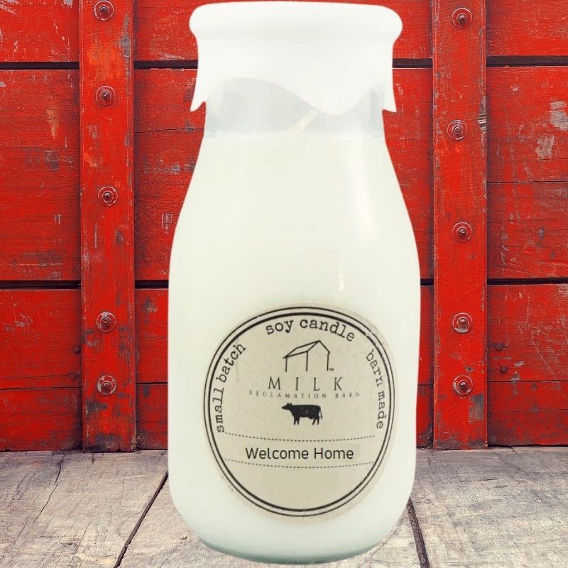 Welcome Home Milk Bottle Candle